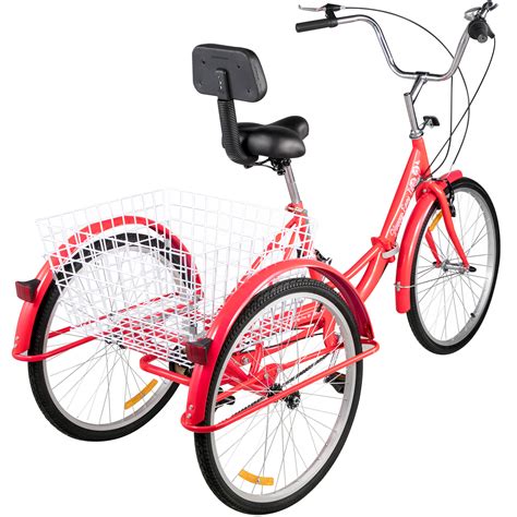 Foldable Adult Tricycle 24 26 1 7 Speed 3 Wheel Folding Bike W Basket Ebay