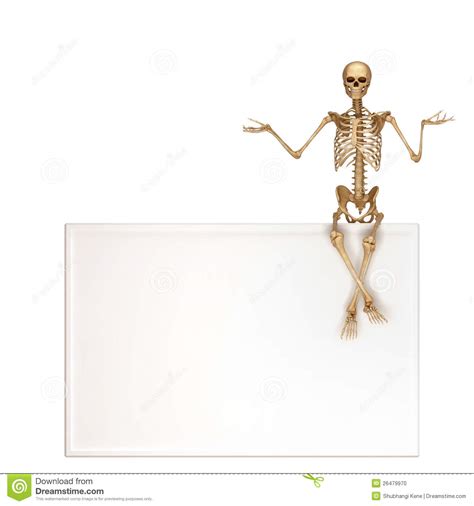 Skeleton Is Sitting On The Sign Stock Illustration - Illustration of ...