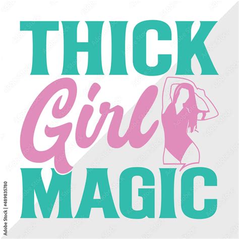 Stockvector Thick Girl Magic Svg Cut File Curvy Woman Svg Thick Body Svg Bbw Svg African