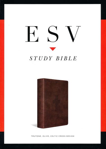 Esv Study Bible Trutone Olive Celtic Cross Design Op