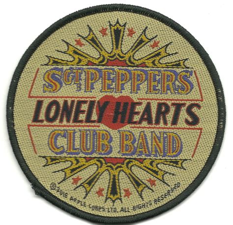Beatles Vintage Sgt Pepper Drum Circular Woven Sew On Etsy