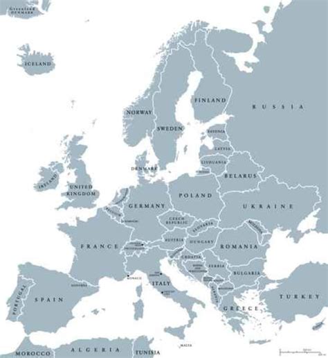 Rinnova o modifica la tua autorizzazione ai cookie. Carta da Parati Paesi dell'Europa Politica mappa con i ...