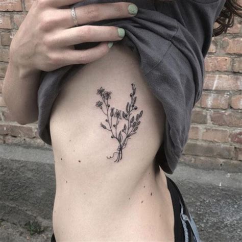 Cute rib cage tattoos featuring birds, flowers, and quotes, inked with fine. 30+ Flowers Tattoos On Side Rib