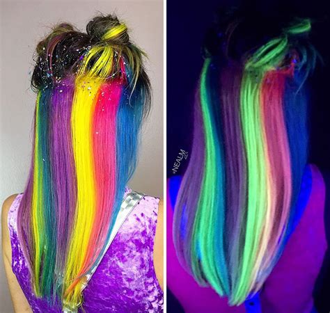 people are loving this new glow in the dark hair trend bored panda