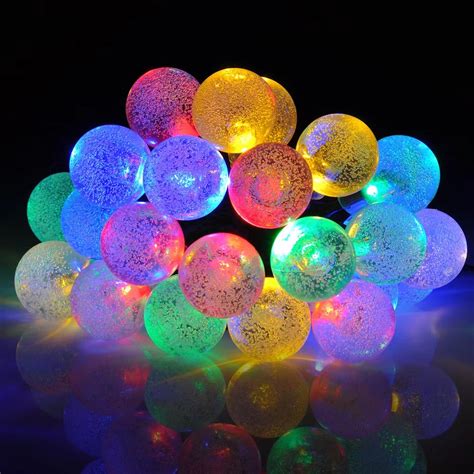 Mpow Solar Outdoor String Lights 20ft 30 Led Multi Color