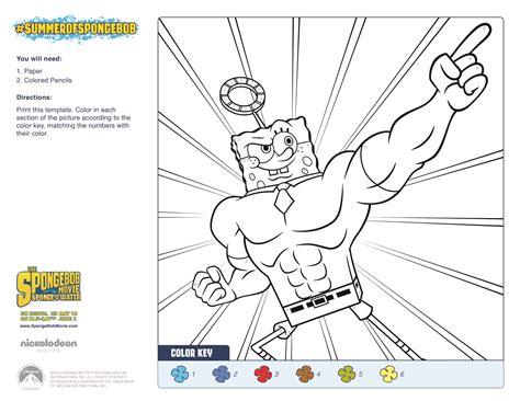 The SpongeBob Movie: Sponge Out of Water Color by Number ...