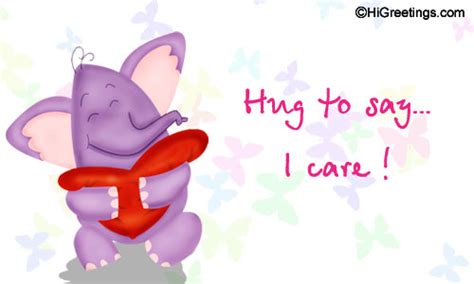 Send Ecards Hugs And Caring I Hug Because I Care