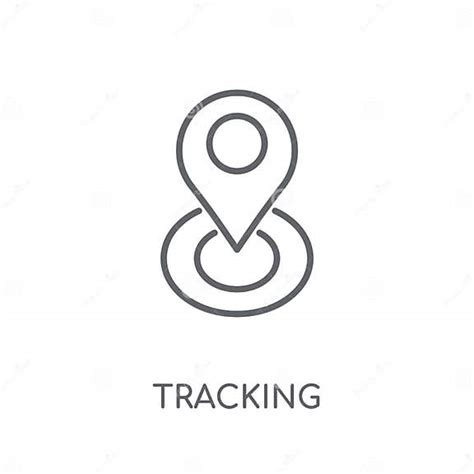 Tracking Linear Icon Modern Outline Tracking Logo Concept On Wh Stock