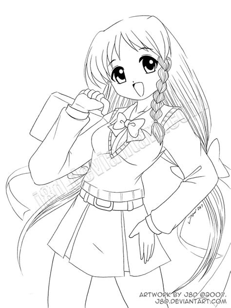 Anime School Coloring Pages