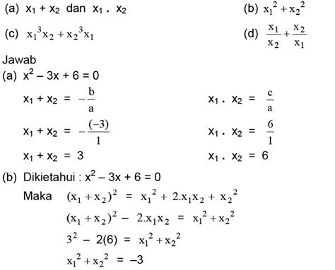 Sifat Sifat Akar Persamaan Kuadrat Materi Lengkap Matematika Sma Smk Ma