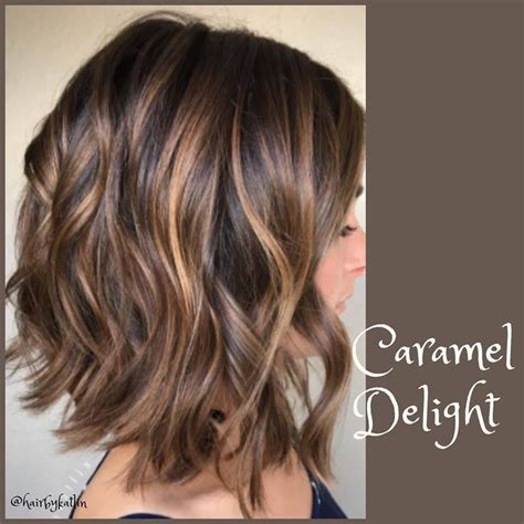 brunette with highlights short and medium best 25 short caramel hair ideas on… hair color
