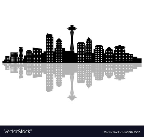 Seattle Skyline Royalty Free Vector Image Vectorstock