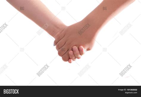 Two Little Girls Best Friends Holding Hands