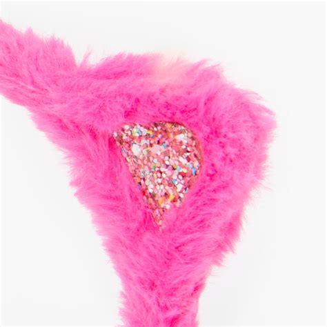 Claires Club Plush Pink Glitter Cat Ears Headband Claires Us