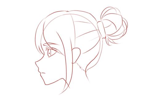 First, sketch a large circle. How to Draw the Head and Face - Anime-style Guideline Side View Drawing Tutorial - Mary Li Art