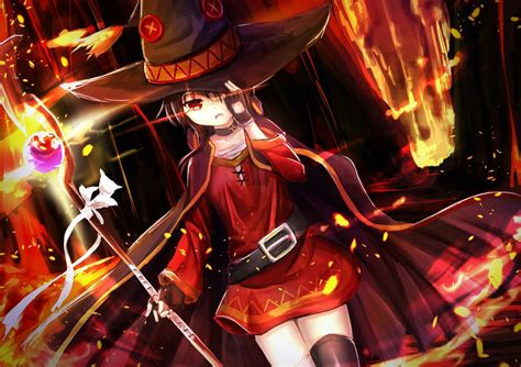 Megumin En 2020 Konosuba Wallpaper Personajes De Anime Bruja De Animé