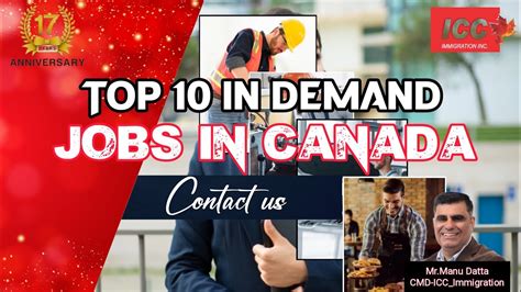 Top 10 in demand jobs in Canada ! Contact Us ! ICC Immigration - YouTube