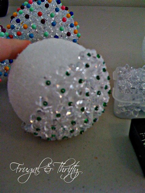 Making ornaments using clear glass or plastic ball ornaments (paid link) is so easy you can even do it with the kids. Frugal & Thrifty : Do It Yourself ~ Christmas Ball Ornaments