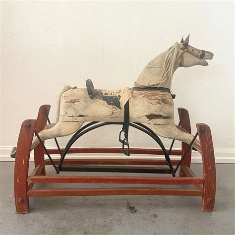 Antique Victorian Rocking Horse Flat Rate Shipping 195 Remodernok