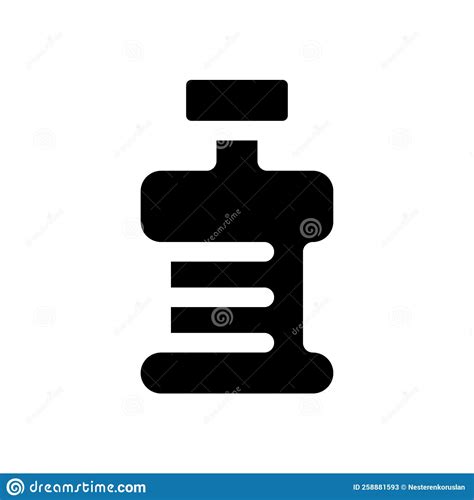 Fitness Bottle Black Glyph Ui Icon Stock Vector Illustration Of