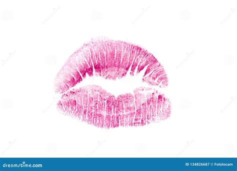 lipstick kiss isolated on white background stock image image of attractive kiss 134826687