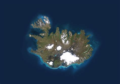 Iceland Satellite Image Photograph By Planetobserver