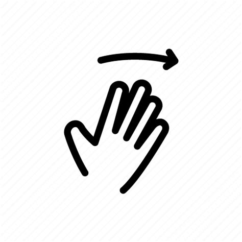 Finger Flick Right Direction Gesture Hand Icon Download On