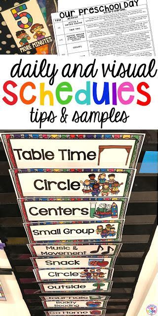 Using pictures to show children what comes next provides the consistency their brains require in a visual form they can easily understand. Preschool Daily Schedule and Visual Schedules - Pocket of ...