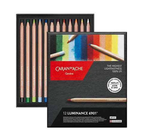 Caran Dache Luminance Colour Pencils 12pkg Hobbykunst Norge