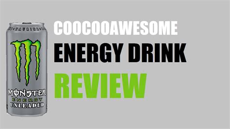 Energy Drink Review 132 Monster Unleaded Caffeine Free Youtube