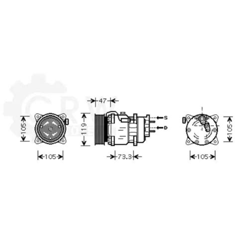 COMPRESOR AIRE ACONDICIONADO Compresor de para Peugeot 206 Hatchback