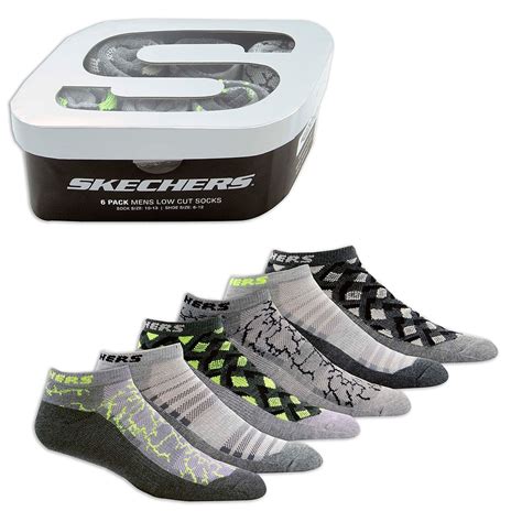 Buy Skechers 6 Pack Low Cut Printed Socks Box Socks Shoes