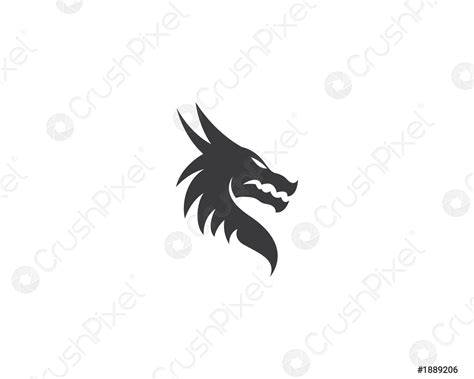 Dragon Head Logo Vector Icon Stock Vector Crushpixel