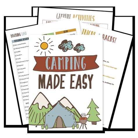 Camping Made Easy Printable Pack Etsy
