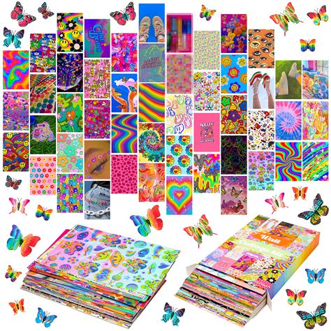 Buy Yopyame 74pcs Y2k Aesthetic Pictures Wall Collage Kit With 3d Butterfly Indie Wall Collage