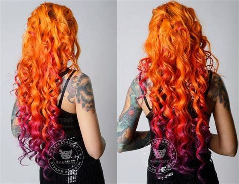 41 Best Sunset Hair Images On Pinterest Colourful Hair