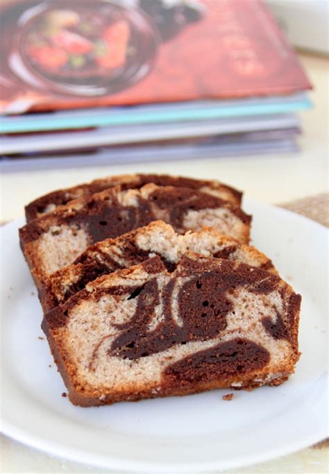 My Kitchen Antics Mocha Walnut Marbled Loaf Cake