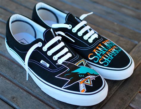 The clean slate tattoo removal program is a collaboration between the city of san jose department of parks, recreation, and neighborhood services and the santa clara county health and hospital systems. Hand Painted San Jose Sharks Black Canvas Era Vans Skate ...