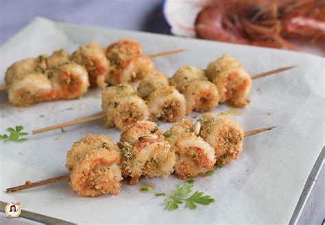 Involtini Di Gamberoni Secondo Piatto A Base Di Pesce Spiedini