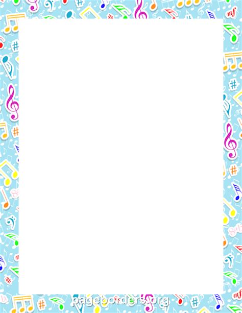 Music Notes Border Clip Art Page Border And Vector Graphics