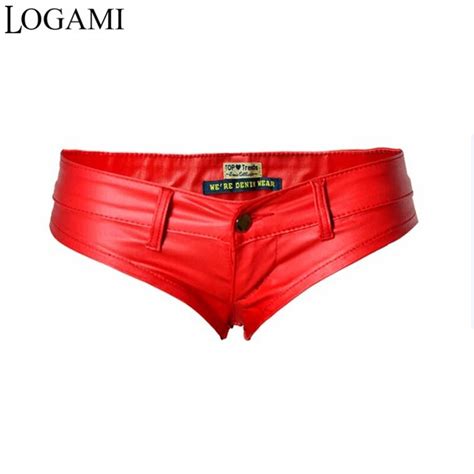 Logami Sexy Short Shorts Womens Low Waist Mini Pu Leather Shorts Feminino Shorts Aliexpress