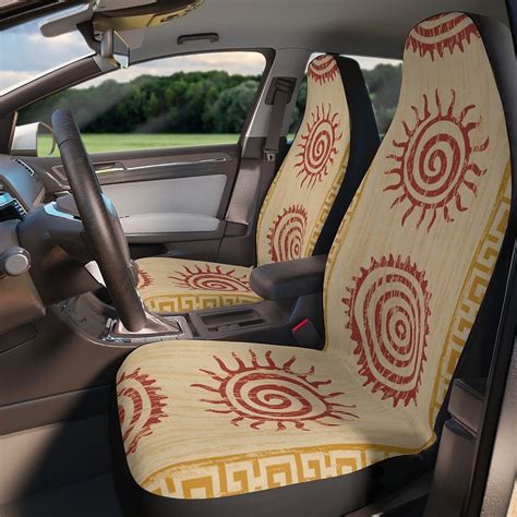 Mystical Sun Beige Car Seat Cover Cute Seat Cover For Car Etsy Car