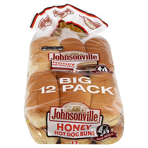 Aunt Millies Johnsonville Hot Dog Buns Honey 12 Big Pack Shop