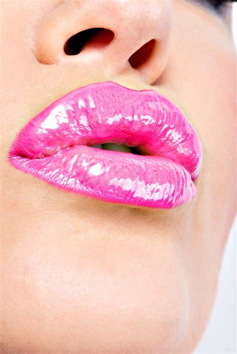 Female Lips Pink Stock Image Image Of Kiss Lipstick 24557597