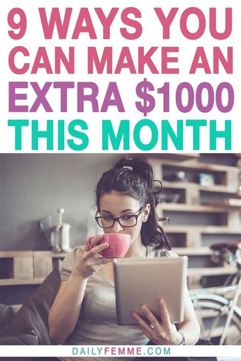 How to make an extra $1,000 a month working from home. 9 Ways To Make an Extra $1000 This Month (With images ...