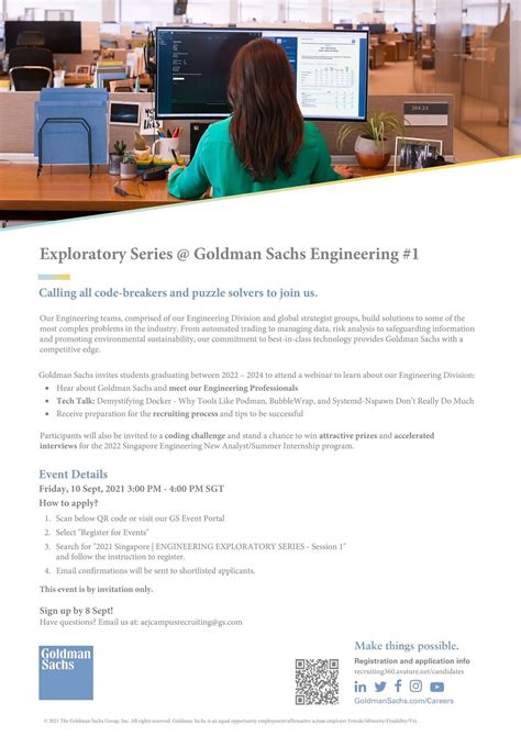 Exploratory Series @ Goldman Sachs Engineering - NUS Centre for Future