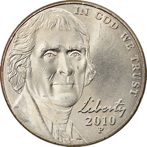 Five Cents 2010 Jefferson Nickel Coin From United States Online Coin