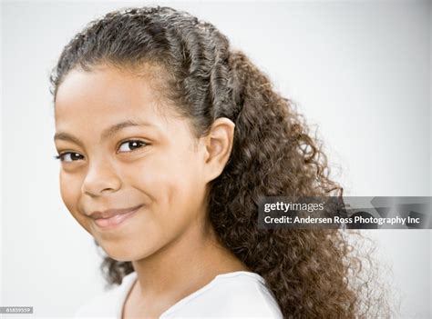 Portrait Of Mixed Race Girl High Res Stock Photo Getty Images