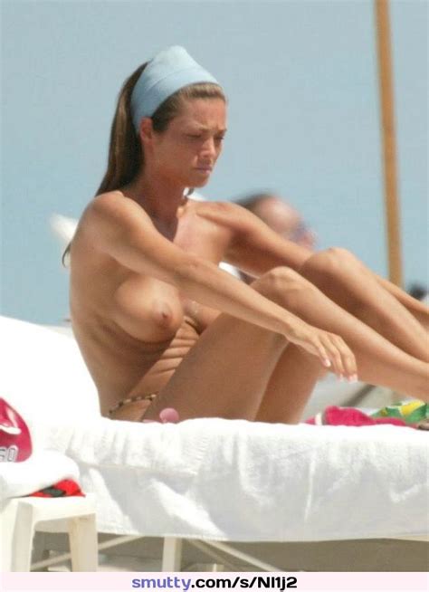 Manuela Arcuri Sunbathing Topless In Miami Beach Paparazzi Photos The