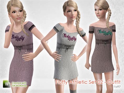 The Sims Resource Fluffy Athletic Set 02 Outfit Yaa